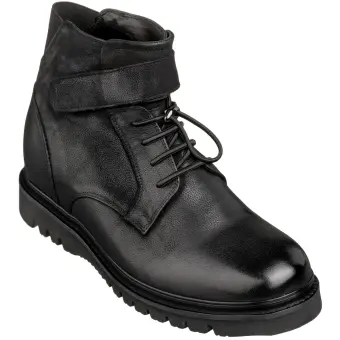 CALTO - K83114 - 3.2 Inches Taller (Black) - Casual Boots