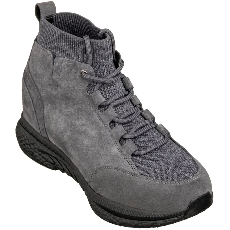 CALTO - S23202 - 3 Inches Taller (Grey) - Sneakers