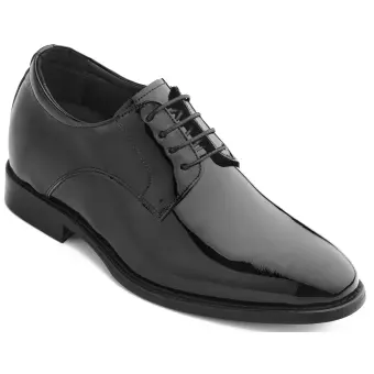 CALTO - Y7401 - 2.8 Inches Taller (Black) - Patent Leather Formal Dress Shoes