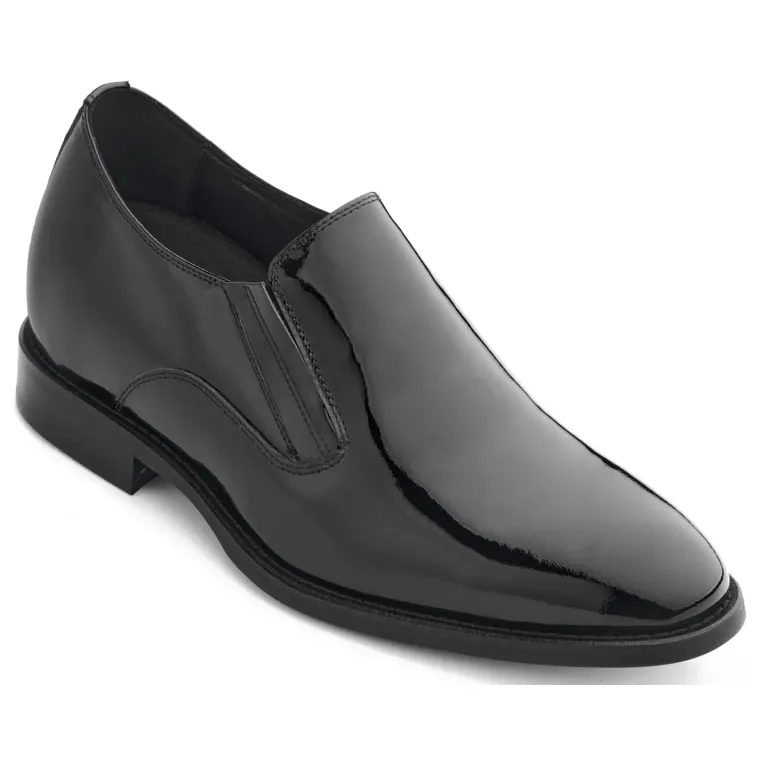 CALTO - Y7402 - 2.8 Inches Taller (Black) - Patent Leather Formal Dress Shoes