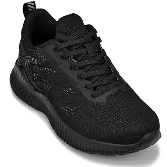 CALTO - Q220 - 2.6 Inches Taller (Noir/Cement) - Lightweight Sporty Sneakers