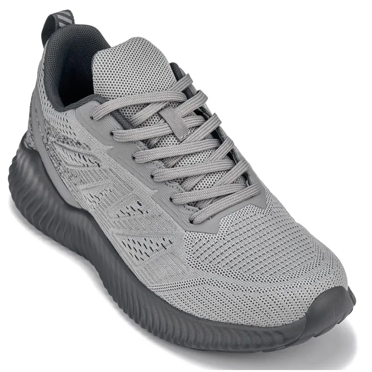 CALTO - Q221 - 2.6 Inches Taller (Cement/Pewter) - Lightweight Sporty Sneakers