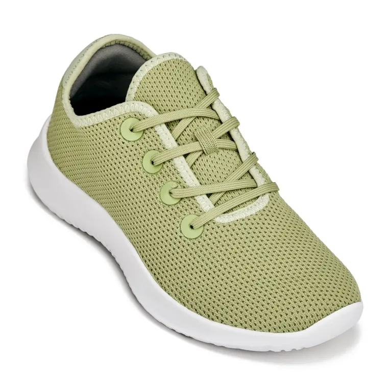 CALTO - Q405 - 2.4 Inches Taller (Pale Lime) - Ultra Lightweight Knitted Sneakers