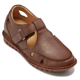 CALTO - K0753 - 2.8 Inches Taller (Camel Brown) - Lightweight Casual Fisherman Sandal