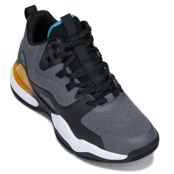 CALTO - Q392 - 3 Inches Taller (Gray/Orange) - Basketball High-Top Sneakers