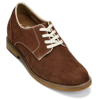 CALTO - J1313 - 3 Inches Taller (Terracotta Brown) - Business Casual Leather Derbies