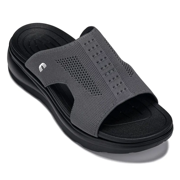 CALTO - X1658 - 2 Inches Taller (Black/Knitted Dark Gray)
