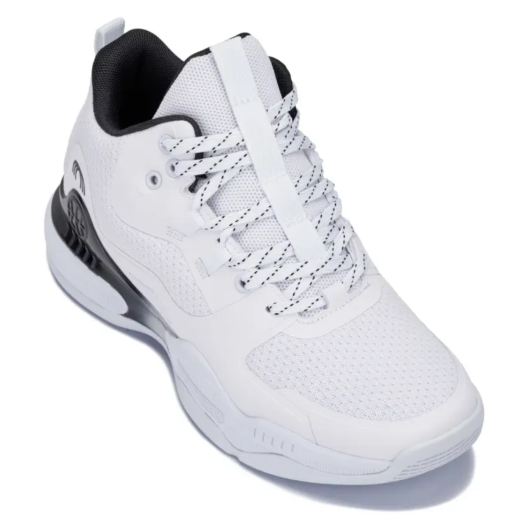 CALTO - Q394 - 3 Inches Taller (White/Black) - Basketball High-Top Sneakers