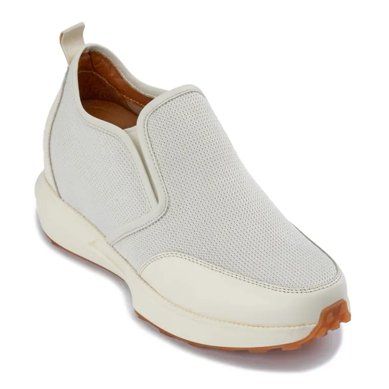 CALTO - J1434 - 3.3 Inches Taller (Off-White) - Casual Chunky Sole Sneaker Loafers