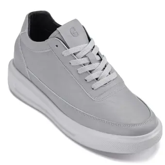 CALTO - X1648 - 2.8 Inches Taller (Pewter Grey) - Lightweight Sneakers