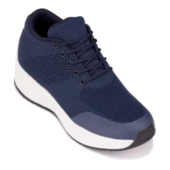 CALTO - X2693 - 2.8 Inches Taller (Navy/White Sole) - Lightweight Sporty Sneakers