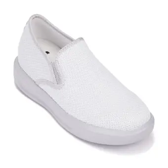 CALTO - X2782 - 2.8 Inches Taller (Super Light Grey/Grey Sole) - Lightweight Sneaker Loafers