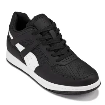 CALTO - S2530 - 2.2 Inches Taller (Black/White) - Contemporary Casual Sneaker