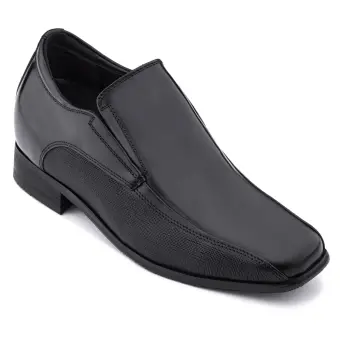 CALTO - Y3023 - 3 Inches Taller (Black) - Slip-On Leather Dress Shoes