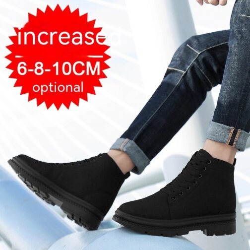 High-top Canvas Shoes Elevator Shoes 6-8-10CM Casual