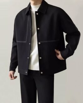 Men’s Clothing Short Lapels Men’s Trendy Casual Autumn Winter Coat