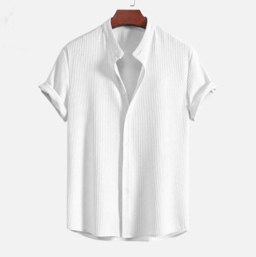 Short Sleeve Loose Shirt Top Summer Mens Clothing - Image 2